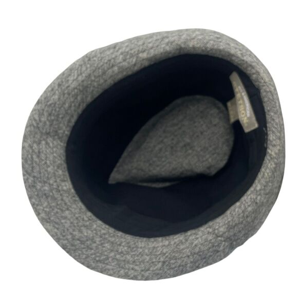 Stetson Hat Mens Small / Medium All American Fedora Gray 100% Linen - Picture 6 of 7